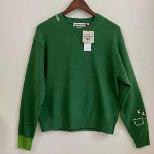 NWT Green Uniqlo X Anya Hindmarch Premium Lambswool Sweater Medium